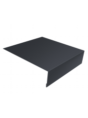 Планка лобовая/околооконная простая 190х50 0,5 Satin с пленкой RAL 7024 мокрый асфальт (2м)