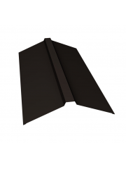 Планка конька прямоугольного 115х30х115 0,5 Satin с пленкой RR 32 темно-коричневый (2м)