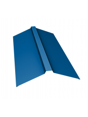 Планка конька прямоугольного 115x30x115 0,45 PE с пленкой RAL 5005 сигнальный синий (2м)