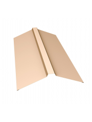 Планка конька прямоугольного 115x30x115 0,45 PE с пленкой RAL 1015 светлая слоновая кость (2м)