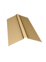 Планка конька прямоугольного 115x30x115 0,45 PE с пленкой RAL 1014 слоновая кость (2м)