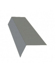 Планка карнизная широкая 100x85 0,45 PE с пленкой RAL 9006 бело-алюминиевый (2м)