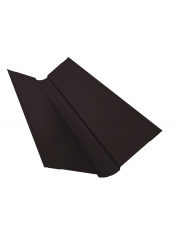 Планка ендовы верхней фигурной 150x150 0,5 Satin с пленкой RAL 9005 черный (2м)