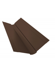 Планка ендовы верхней фигурной 150x150 0,5 Satin с пленкой RAL 8017 шоколад (2м)