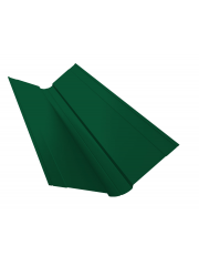 Планка ендовы верхней фигурной 150x150 0,5 Satin с пленкой RAL 6005 зеленый мох (2м)