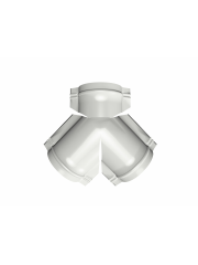 Тройник Y малого конька полукруглого Satin с пленкой RAL 9003 сигнальный белый