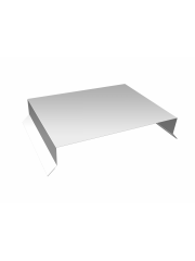 Парапетная крышка прямая 200мм 0,5 Satin с пленкой RAL 9003 сигнальный белый (2м)