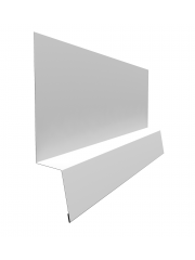 Планка начальная фальц 0,5 Satin с пленкой RAL 9003 сигнальный белый (2м)