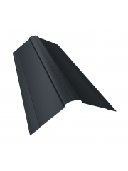 Планка конька фигурного 150x150 0,5 Satin с пленкой RAL 7016 антрацитово-серый (2м)