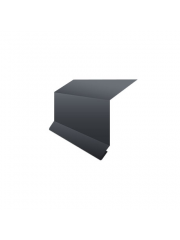 Планка примыкания в штробу 15х33х20 PURRUS Pro матовый RAL 7024 - графитовый серый L=2м