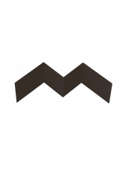 Угол внутренний фибросайдинга 0,5 Satin с пленкой RR 32 темно-коричневый (3м)