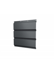 Софит металлический без перфорации 0,5 Rooftop Matte (Стальной бархат) с пленкой RAL 7024 мокр. асф.