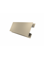 Планка H-образная Экобрус 0,5 Satin с пленкой RAL 1015 светлая слоновая кость (2м)