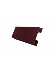 Планка H-образная Экобрус 0,5 Satin с пленкой RAL 3005 красное вино (2м)