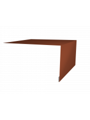 Планка околооконная простая 250х75 0,45 PE с пленкой RAL 8004 терракота (2м)