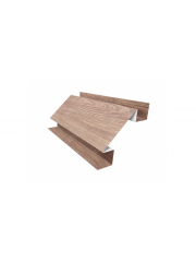 Планка угла внутреннего сложного Экобрус Grand Line 0,45 Print Elite White Wood (2м)