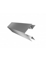Планка угла внешнего сложного Экобрус Grand Line 0,45 PE с пленкой RAL 7004 сигнальный серый (2м)