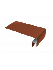 Планка околооконная сложная БХ new 200х75х27 0,5 Satin с пленкой RAL 8004 терракота (2м)