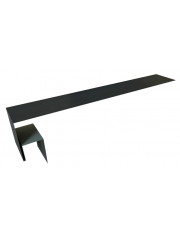 Планка околооконная сложная 300х50х18 (j-фаска) 0,5 Satin Matt RAL 7024 мокрый асфальт (3м)