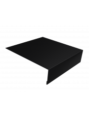Планка лобовая/околооконная простая 190х50 0,5 Satin с пленкой RAL 9005 черный (2м)