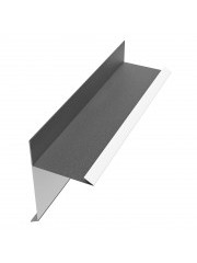 Торцевая планка сложная 140х40х85х2000мм Rooftop Бархат RAL7024 PE 0,5мм Zn180