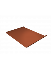 Фальц двойной стоячий Grand Line 0,5 Satin Matt с пленкой на замках RAL 8004 терракота