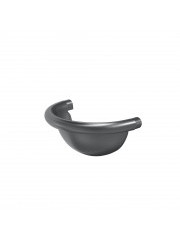 Заглушка желоба полукруглая d=125 (RAL7024) Rooftop Drain PU