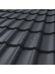 Металлочерепица СМ Классик Rooftop Кашемир Лайт® матовый RAL 7024 0.50