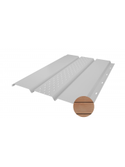 Софит тройной центральная перфорация SteelArt® Орех 3D 0.45