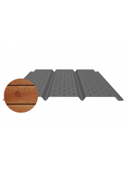 Софит тройной полная перфорация SteelArt® Золотой орех 3D 0.45