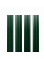 Штакетник прямоугольный PE-Double 0,45 RAL 6005